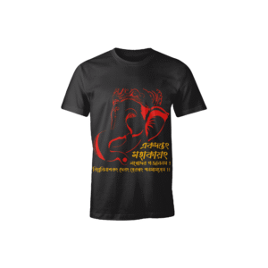 Ganesha Bengali Print T-Shirt – Weavora Black Tee