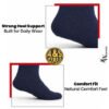 Navy blue cotton socks showing strong heel support and comfort fit for daily wear use